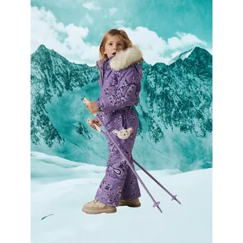 dívčí zimní kombinéza Dívčí lyžařská kombinéza Poivre Blanc W25-Joyce-BBGL Paisley Purple
