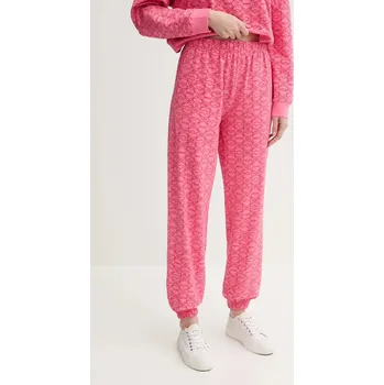 Tepláky HUGO LOKKY Long pant dámské, růžová barva, s aplikací, 50545211 38X, vel. S