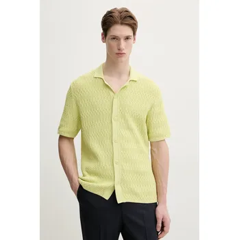 Pánská košile Bavlněná košile Samsoe Samsoe SARLO M25100008 zelená 71X, vel. M