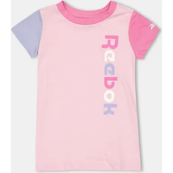 Dívčí šaty Reebok Block T-Shirt Dress Prism Pink 4-5 let