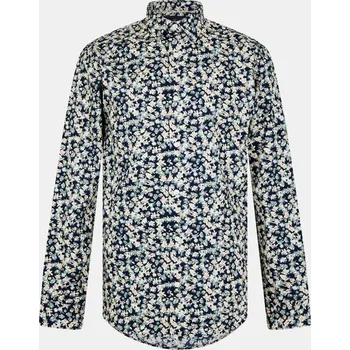Pánská košile Jack and Jones Print Short-Sleeve Oxford Shirt Tidal Foam 2XL