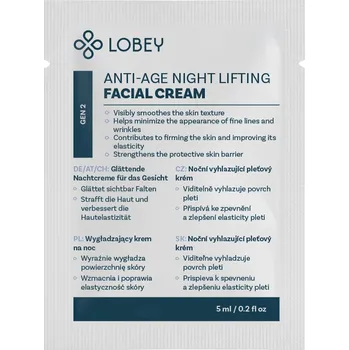 Pleťový krém LOBEY® Classic Tester Noční vyhlazující krém | 3 ml