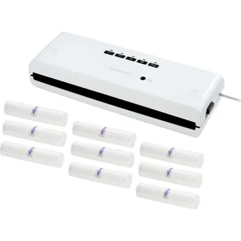 SILVERCREST® Sada vakuové svářečky fólií SV 130 A1 (bílá) a fólií do vakuovačky, 20 cm, 9 kusů