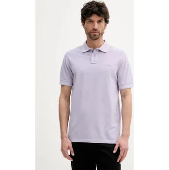 Bavlněné polo tričko BOSS Orange Prime 50507813 fialová 04X, vel. L