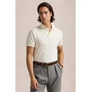 Bavlněné polo tričko Polo Ralph Lauren béžová barva, 710680784, L, 01X