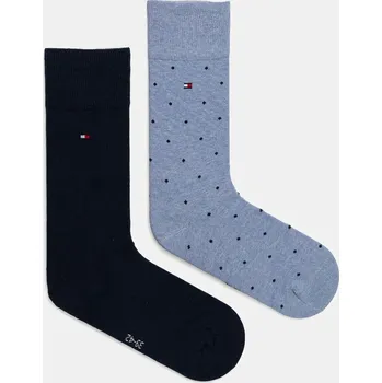 Pánské ponožky Ponožky Tommy Hilfiger 2-pack pánské, modrá barva, 701230780 701230780.NOS 50A, vel. 39/42