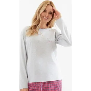 Dámské noční prádlo Dámské pyžamo Taro Madlen Šedo-ružová S