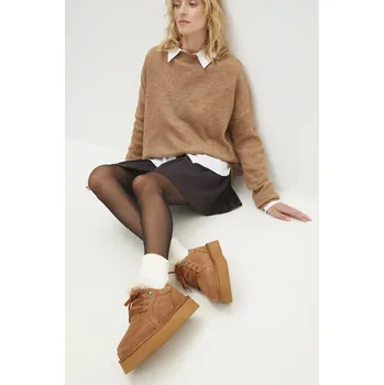 Dámská zimní obuv Semišové sněhule Answear.LAB AW24.2.cd hnědá 82X, EUR 41