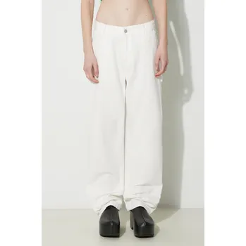 Pánské kalhoty Bavlněné kalhoty Carhartt WIP Pierce Pant Straight béžová barva, jednoduché, high waist, I032966.D602, 27, 01X