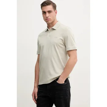 Pánská móda Bavlněné polo tričko BOSS Orange Pe_Interlock 50520109 béžová 80X, vel. XL