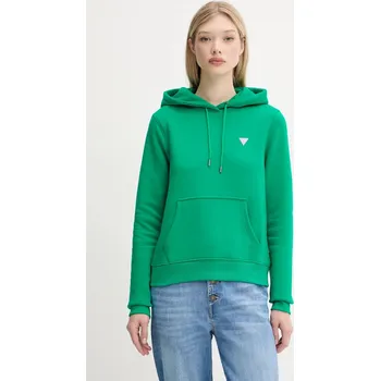 Dámská mikina Mikina Guess Jeans dámská, oranžová barva, s kapucí, hladká, W4YQ04 KC811 W4YQ04.KC811 76X, vel. L