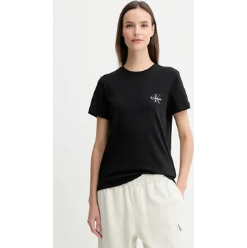 Pánská móda Bavlněné tričko Calvin Klein Jeans LV047C905G černá 99A, vel. L