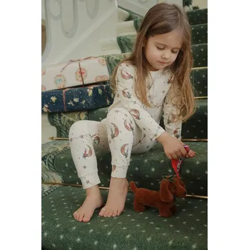 Dívčí oblečení Dětské pyžamo Konges Sløjd BASIC BLOUSE/PANTS SET GOTS KS104214.9BYA béžová 08X, vel. 80