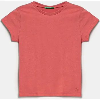 Dětské bavlněné tričko United Colors of Benetton růžová barva, 3I1XG106Y 3I1XG106Y.P.SEASONAL 38X, vel. 110