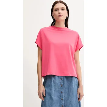 Dámské tričko Bavlněné tričko United Colors of Benetton dámské, růžová barva, 3096D1071 42X, vel. L