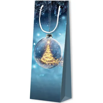 Dárková taška Vánoční dárková taška EKO - Na víno/ láhev Varianta 6