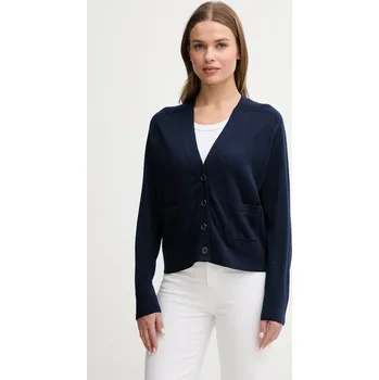 Dámský svetr Vlněný kardigan United Colors of Benetton 11AHD604R námořnická modř 59X, vel. M