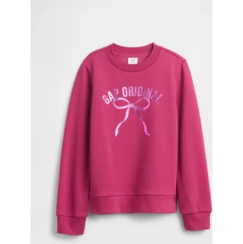 Dívčí mikina Dívčí mikina GAP V-DB LOGO CREW XL Růžová