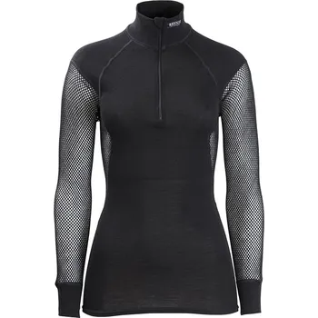 BRYNJE Lady Wool Thermo triko s dlouhým rukávem a zipem dámské černé Typ: S Typ: S
