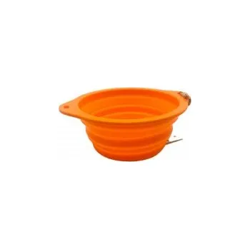 Miska pro psa SALAČ HRAČKY Silikonová cestovní miska oranžová 850ml