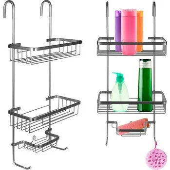 Potah na židli Závěsná sprchová police - stříbrná