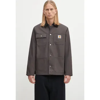 Bavlněná bunda Carhartt WIP Michigan Coat šedá barva, přechodná, I015261.3CL01, M, 90X
