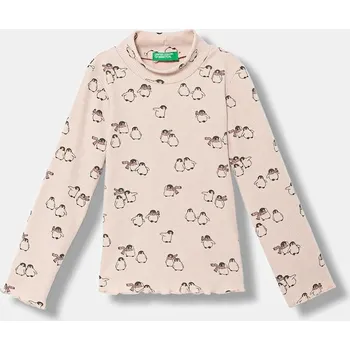 Chlapecké tričko Dětské tričko s dlouhým rukávem United Colors of Benetton 39EMG10LA.P.Seasonal růžová 39X, vel. 104