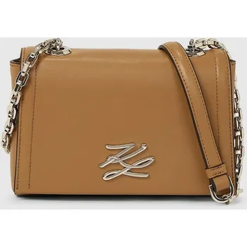 Kabelka Kožená kabelka Karl Lagerfeld K/AUTOGRAPH A1W30174 hnědá 88X, vel. ONE SIZE