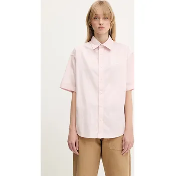 Pánská košile Bavlněná košile Carhartt WIP S/S Jaxon Shirt, S, růžová, 03X