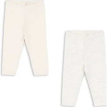 Dětské bavlněné legíny Fanga Fontana FIO STRIPE 2 PACK PANTS OCS 2-pack FA100036 béžová 01X, vel. 68