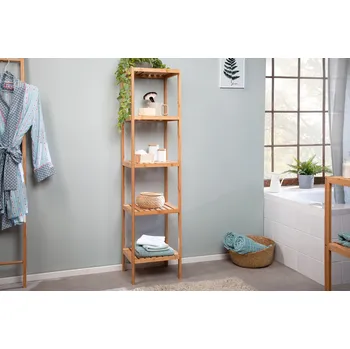 regál Malvarosa Stylový policový regál Bambu 145cm přírodní