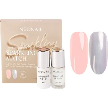 Přípravek na nehty Sada Sparkling Match 7,2 ml UV Gel Polish Base & 6,5 ml Liquid Nail Powder