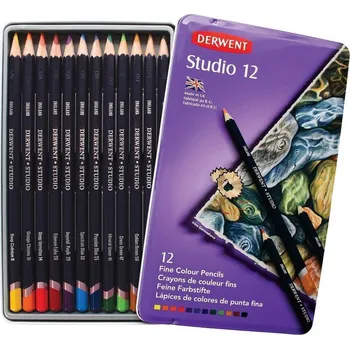 Derwent Studio – sada 12 barevných tužek pro kresbu