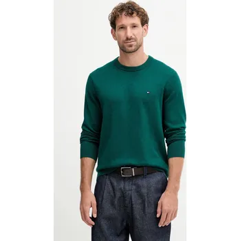 Dámský svetr Svetr s příměsí kašmíru Tommy Hilfiger MW0MW28046.9BYY tyrkysová 67X, vel. M