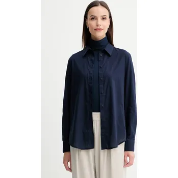 Pánské oblečení Bavlněná košile United Colors of Benetton 5WPQDQ0AX námořnická modř 59A, vel. S