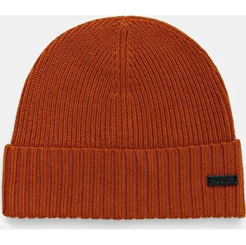 Čepice Vlněná čepice BOSS Fati černá barva, vlněná, 50495306 23X, vel. ONE SIZE