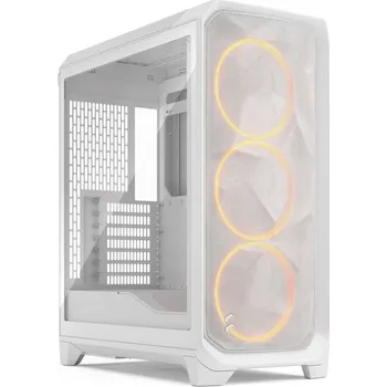 PC skříň Fractal Design Meshify 3 TG Midi Tower transparentní Bílá
