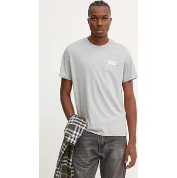 Pánské tričko Bavlněné tričko Levi's šedá barva, s potiskem 22491 90C, vel. S