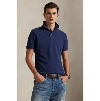 Bavlněné polo tričko Polo Ralph Lauren modrá barva, 710680784 59X, vel. XXL