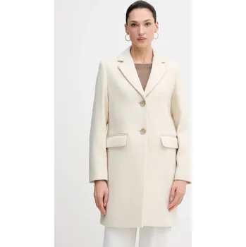 Dámský kabát Vlněný kabát Sisley hnědá barva, 2JJYLN04N 01X, vel. 38