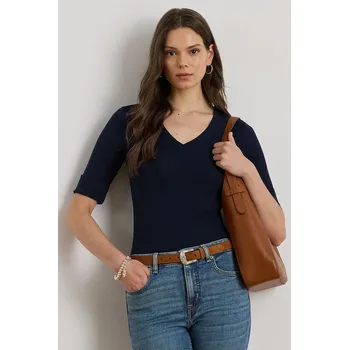 Pánské tričko Bavlněné tričko Lauren Ralph Lauren 200815843 námořnická modř 59X, vel. S