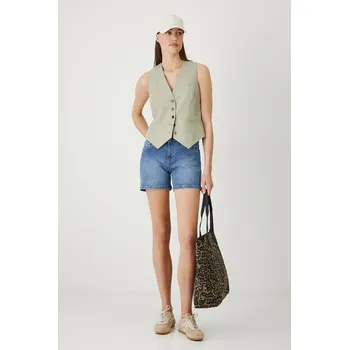 Dámské kraťasy Kraťasy Medicine dámské, modrá barva, medium waist RS25.SZD090 55J, vel. S