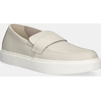 Dámské mokasíny Kožené mokasíny Calvin Klein MOCCASIN LTH UNLINED HM0HM01813 béžová 01X, EUR 41