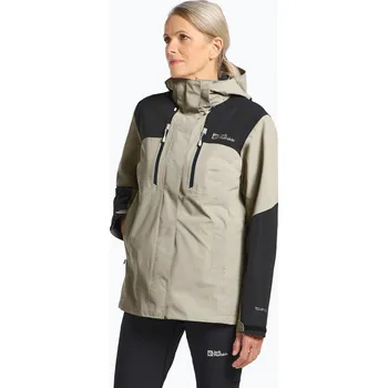 Dámská softshellová bunda Dámská bunda do deště Jack Wolfskin Jasper 2L stone