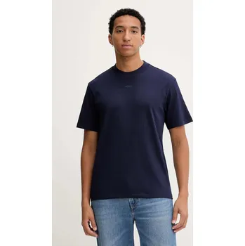 Bavlněné tričko HUGO Dapolino 50488330 námořnická modř 59A, vel. M