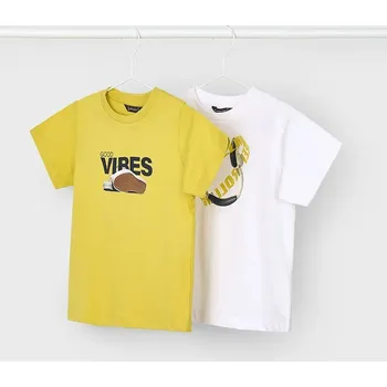 Dětské bavlněné tričko Mayoral 2-pack 3040.5G.Mini.PPYA zelená 71X, vel. 104