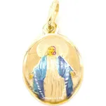 Zlatý přívěsek Madonka v modrém plášti