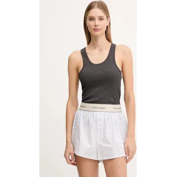 Bavlněný top Calvin Klein Underwear 3-pack LV00QS7493 šedá 90Y, vel. XL