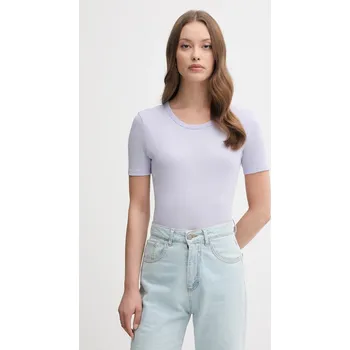 Dámské tričko Bavlněné tričko United Colors of Benetton dámské, fialová barva, 3GA2E16A0 04E, vel. XL