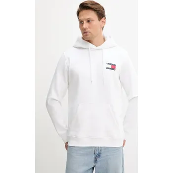 Pánská mikina Mikina Tommy Jeans pánská, zelená barva, s kapucí, s aplikací, DM0DM20738 00X, vel. M